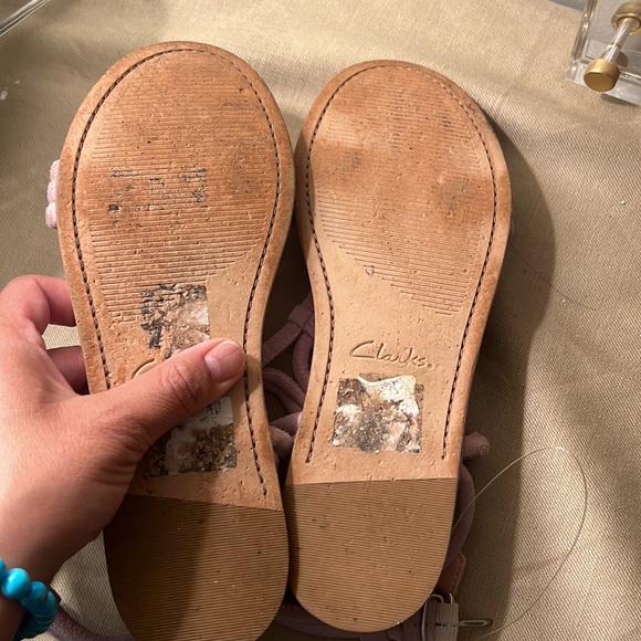 Clark pink Suede leather sandals - Picture 7 of 7